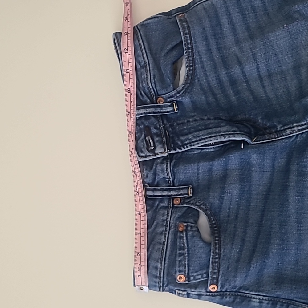 American Eagle Women Jeans 26x28 Blue Athletic Fit Flex Skinny Distressed Teen - Picture 12 of 12